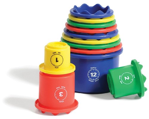 Discovery Toys Measure UP! Cups | Educational Stacking & Nesting 12 Piece Numbered Set| Kid-Powered Learning | STEM Toy Early Math Childhood