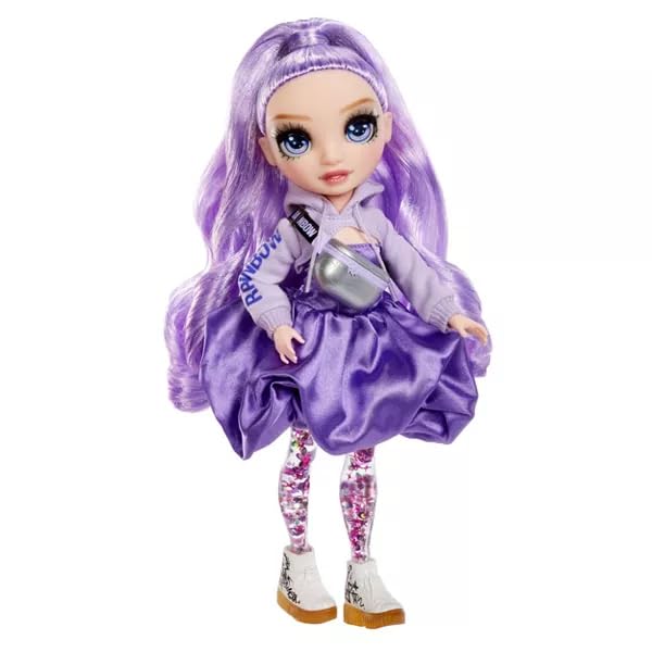Rainbow HIGH Sparkle and Shine Viola (Purple) Model Doll 28 cm with Liquid Glitter in Legs, Shake to See Them Glitter, Ideal for Children 4 to 12