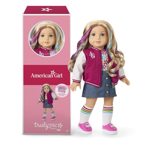 American Girl, Truly Me 18-inch Doll #110 with Blue Eyes, Wavy Blonde Hair, Light Skin with Freckles, for Ages 6+