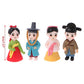 LANDUM Korean Lovers Figurine Ornaments Miniature Dollhouse Bonsai Fairy Garden Decor Red + Blue