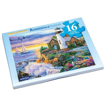 Bits and Pieces Large Piece Puzzles for Seniors, 10 in. x 13 in. Perfect Dawn Puzzle - 16 pc Extra Large Pieces Puzzles for Dementia Seniors
