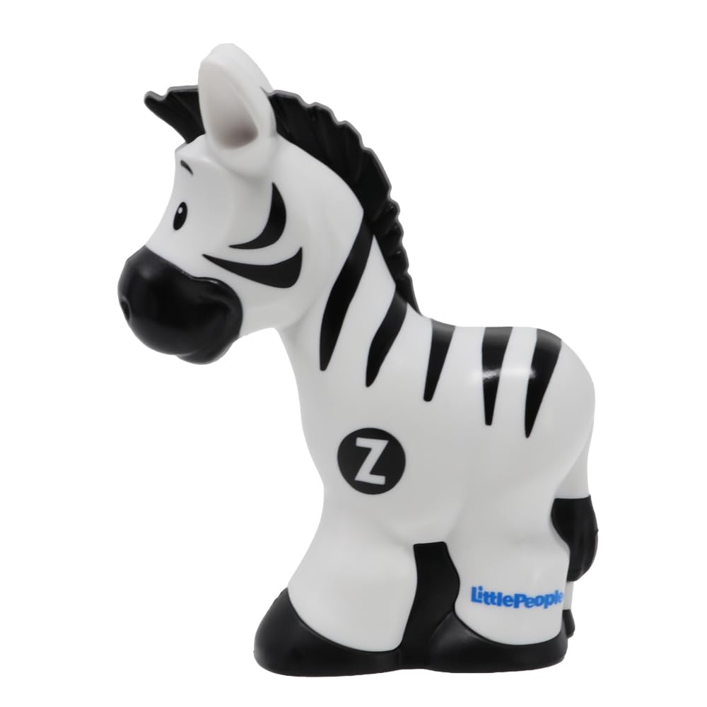 Fisher-Price Replacement Part for Collectible Little People Alphabet Fun Zoo Safari Farm Playset JGR92 - Replacement Letter Z Black and White Zebra