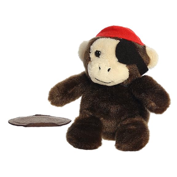 Aurora® Adorable Shoulderkins™ Cheeky Buccaneer Monkey™ Stuffed Animal - Fun Buddy that Can Go Everywhere with You - Perfect for Kids 3+ Years