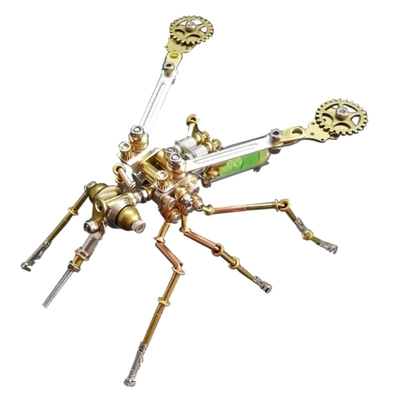 ModelForgeX 183pcs+ Cyberpunk Mosquito Metal Model Kits DIY Assembly Toys for Adults 3D Puzzles Steampunk Mechanical Insects Gifts (DIY Mosquito)