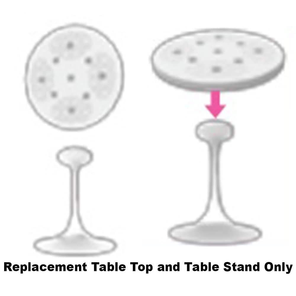 Mattel Replacement Part for Barbie Malibu House Playset - FXG57 ~ Replacement Table Top and Table Stand, White
