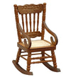 Brown 1/12 Miniature Rocking Chair Dollhouse Furniture Accessories Doll House Accessory