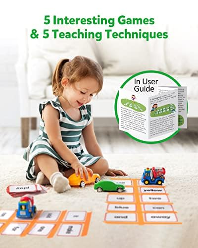 Coogam Sight Words Educational Flashcards - 220 Dolch Sightwords Game with Pictures & Sentences,Literacy Learning Reading Cards Toy