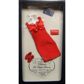 Nakham Franklin Mint Princess Diana, The People's Princess, Red Cocktail Dress Outfit