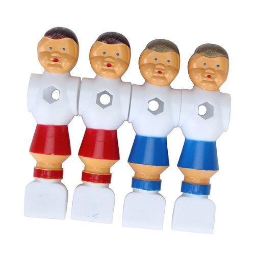 4 PCS Old Style Foosball Soccer Table Men Player (Red and Blue)