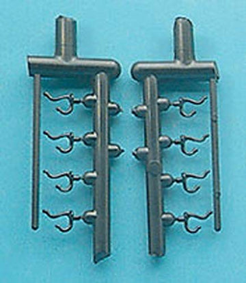 Dollhouse Miniature Chrysnbon Door and Wall Hooks in Black