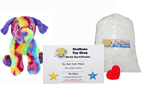 Stuffems Toy Shop Make Your Own Stuffed Animal Mini 8 Inch Candy the Dog Kit - No Sewing Required!