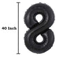 40inch Jumbo Black 18 Number Balloons for 18th Birthday Party Decoration