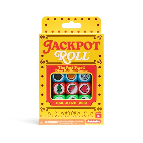 Jackpot Roll by Relatable - A Fast Paced Casino Themed Dice Game for Family Game Night and Games for Adults - Includes 20 Betting Tokens, 50 Cards, 12