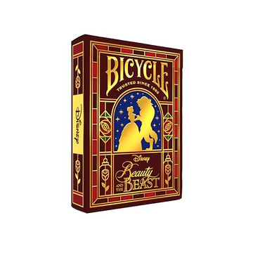 Bicycle Disney Beauty and the Beast Playing Cards - Premium Belle & Beast Deck, Enchanted Rose Collectible Cards for Classic Games, Magical Disney