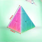Jelly Windmill Speed Cube Pyramid Speed Cube Triangle Stickerless Vivid Color Magic Cube 3x3x3 Sturdy and Smooth Puzzle Toy ABS Plastic Material