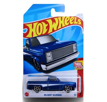 Hot Wheels 83 Chevy Silverado, Blue, Then and Now 9/10