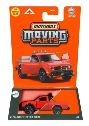 Matchbox Moving Parts Alpha Wolf Electric Truck [Red] 7/50, 1:64 Scale Diecast Vehicle