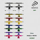 NOAHWOOD Fingerboards Parts Professional Prince II Trucks (34mm) + Update Self-Locking Nuts (Yellow)