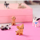 Lynkaye Mini Dog Figures,Resin Dollhouse Animal Figure for Dashboard Decorations,Office Home Desk Decorations,Car Ornament Interior Decors Rearview