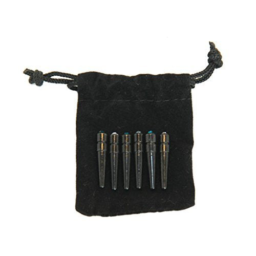 WE Games Black Metal Cribbage Pegs with Austrian Crystals - Set of 3 - Amethyst Purple