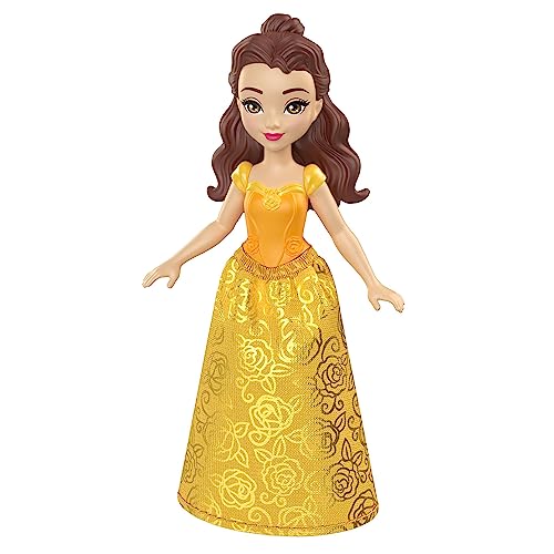 Mattel Disney Princesses, 9 cm Articulated Belle Doll, 3 Years and +, HLW78
