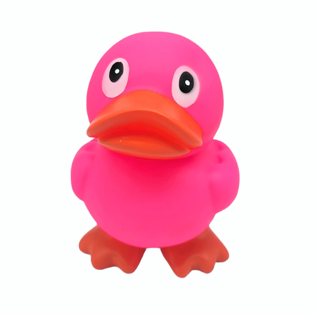 Large 5.5" Tall Rubber Duckies (Pink Duck) Colorful Ducks Great for Dash Display and Bath Play