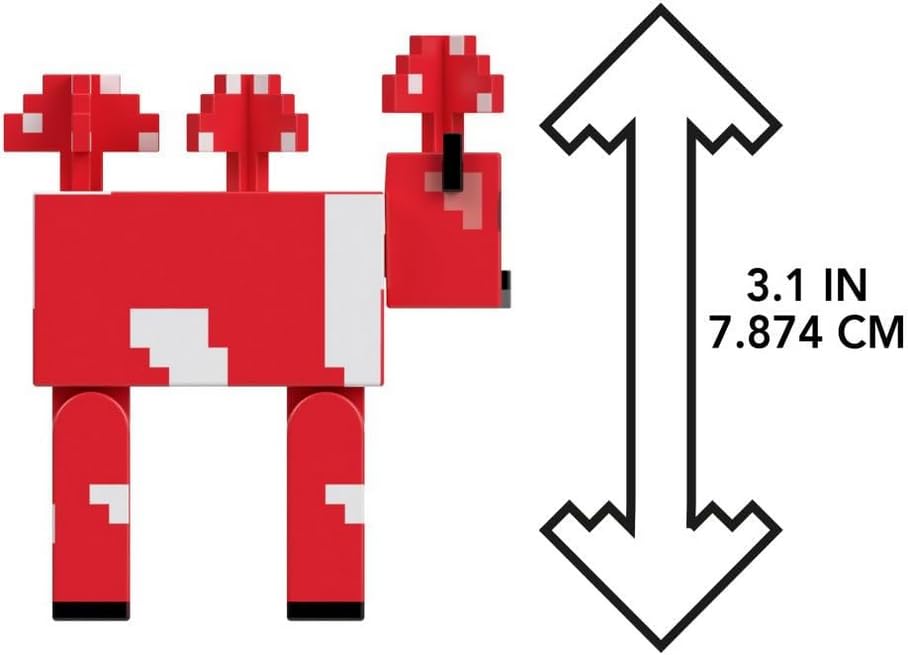 Mattel Minecraft Vanilla 3.25" Mushroom Action Figure for Kids Ages 6 and Up