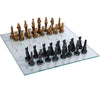 Pacific Giftware Ancient Egyptian God Kingdom Civil War Chess Set with Glass Board 17" x 17" -33PCS [Gold & Black] [Obelisk, Anubis, Bastet, King TUT