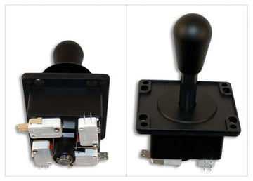 Happ Competition Style Arcade Joystick Black Switchable from 8-Way to 4-Way Operation, Elliptical Bl