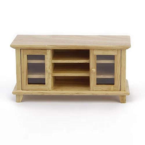 SXFSE Dollhouse TV Cabinet, 1:12 Scale Dollhouse Accessories Miniature Furniture Decor Model Play Toy