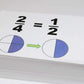 Unbranded New Beginning Graphical Fractions Simplification Math Flash Cards- W/ Pie Charts Best Buy