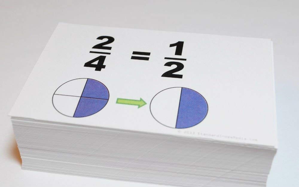 Unbranded New Beginning Graphical Fractions Simplification Math Flash Cards- W/ Pie Charts Best Buy