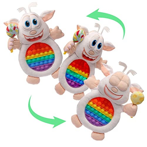 Booba Pop Sensory Plush Doll - Two in One - Fidget and Plush Toy Show Booba Cute, Soft, Stuffed Plush Plush Doll for Kids - Officially Licensed