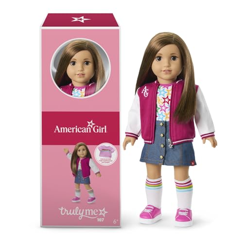 American Girl, Truly Me 18-inch Doll #107 with Brown Eyes, Straight Brown Hair, Light-to-Medium Skin, for Ages 6+