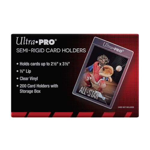 Ultra Pro Graded Card Submission Semi Rigid 1/2" Lip Tall Sleeves | 200-Count with Storage Box