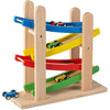 Play22 Wooden Car Ramps Race - 4 Level Toy Car Ramp Race Track Includes 4 Wooden Toy Cars - My First Baby Toys - Toddler Race Car Ramp Toy Set is
