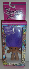 Ace Purple Haired Jeweled Blue Eyed Treasure Troll Doll 2.5" Tall