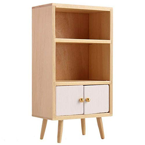 EatingBiting 1:12 Dollhouse Miniature Furniture Wooden Furniture Bookcase Sideboard Cabinet Shelf Bookshelf Storage Bookcase Storage Shelves Organizer