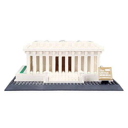 Lincoln Memorial Building Block Set (979 Pieces) Washington D.C. Lincoln Memorial Famous Landmark Series - Architecture Model for Kids and Adults