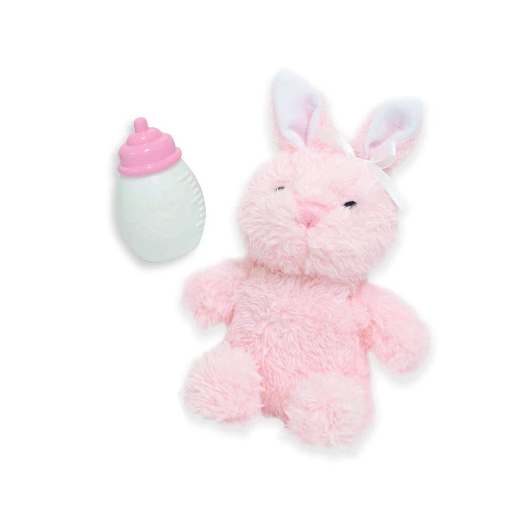 JC Toys - La Baby Travel Case Gift Set| Caucasian 11-inch Small Soft Body Baby Doll | Washable | Cute Outfit, Bottle, Pacifier & Plush Bunny |