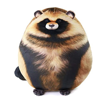 Raccoon Plush, 12" Raccoon Stuffed Animal, Cute Plushies for Girls, Soft Plush Pillow, Kitten Plush Throw Pillow Doll Big Plush Toy Decoration Doll