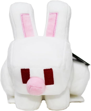 Mattel Minecraft White Rabbit Plush Figure 8 Inches, Gift for Fans Aged 3 and Up, HWF86