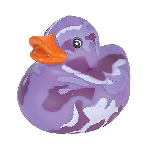 12 Camouflage Rubber Duck Toy Duckies for Kids, Bath Birthday Gifts Baby Showers Summer Beach and Pool Activity, 2" (12-Pack)