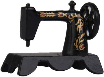 Black 1:12 Mini Lovely Alloy Sewing Machine Miniature Dollhouse Model Decoration Interior Decoration Accessories Convenient