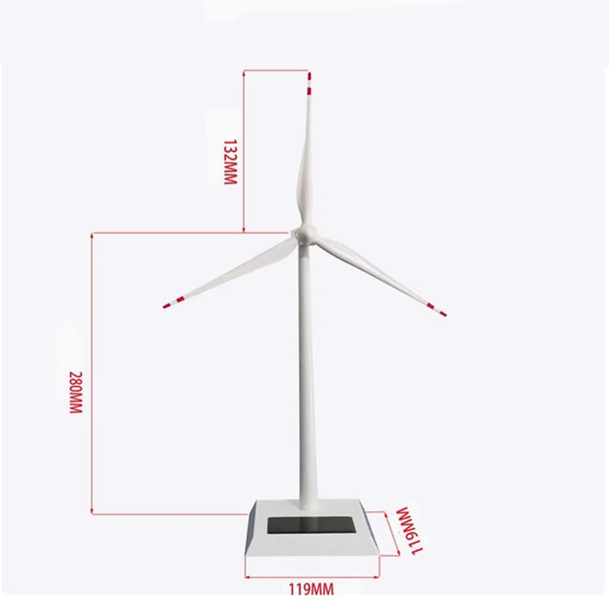 YounggDiy 3D DIY Metal Solar Windmill Model, Desk Home Decor Craft Science Education Toy Gift, 300 RPM Rotation Speed (Silver)