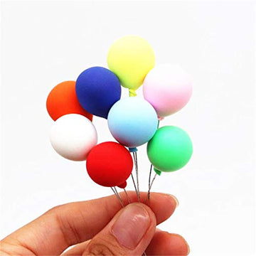EatingBiting 8 Pack 1:12 Dollhouse Miniature Furniture Accessories Colorful Simulated Balloons Handcraft Ornaments Doll House Furniture Miniature Cake