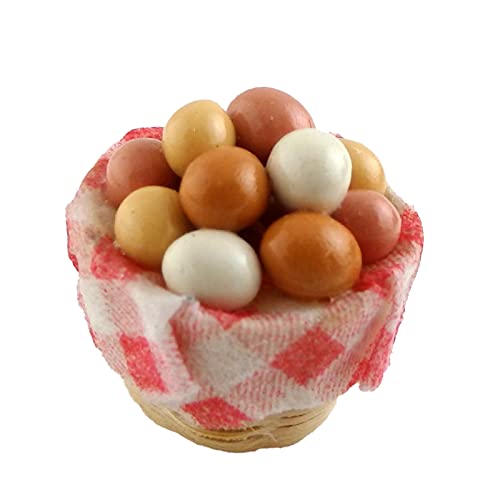 Melody Jane Dolls Houses House Miniature 1:12 Scale Kitchen Country Store Accessory Basket of Eggs