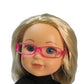 American Fashion World 4-Pack Rectangular Glasses for 14.5 Inch Dolls - Pink & Green, Teal, Pink & Blue Sunglasses