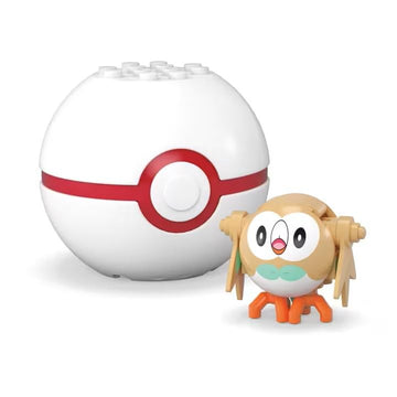 MEGA Pokémon Rowlet Building Toy Kit, Poseable Action Figure (24 Pieces) for Kids