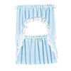 Melody Jane Dollhouse Blue Curtain & Valance Set on Rails Miniature Window Accessory